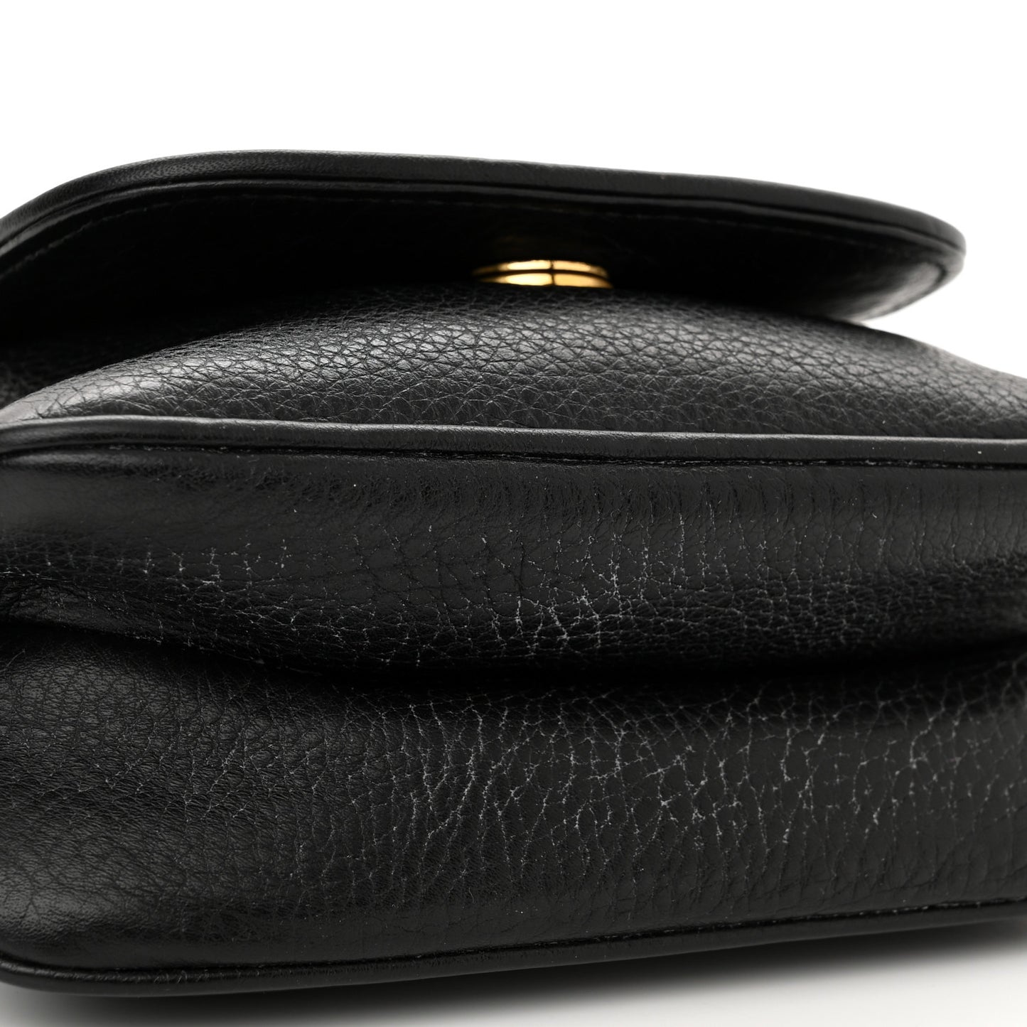Pebbled Calfskin Small 1973 Chain Shoulder Bag Black