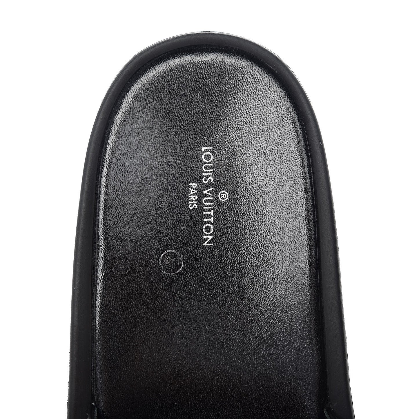Calfskin Logo Sunbath Slide Sandals 36 Black