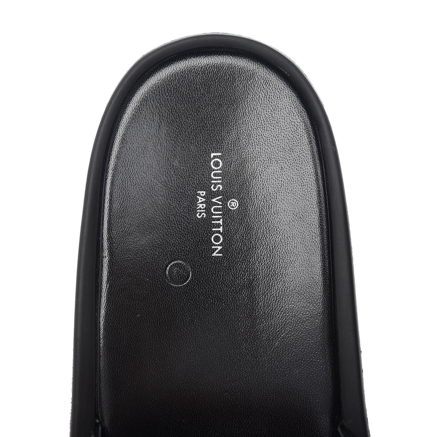Louis Vuitton Calfskin Logo Sunbath Slide Sandals 36 Black 6 of 8