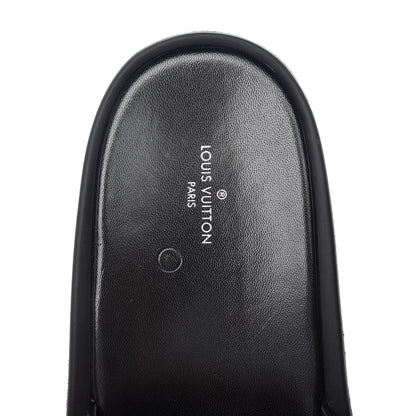 Louis Vuitton Calfskin Logo Sunbath Slide Sandals 36 Black 6 of 8