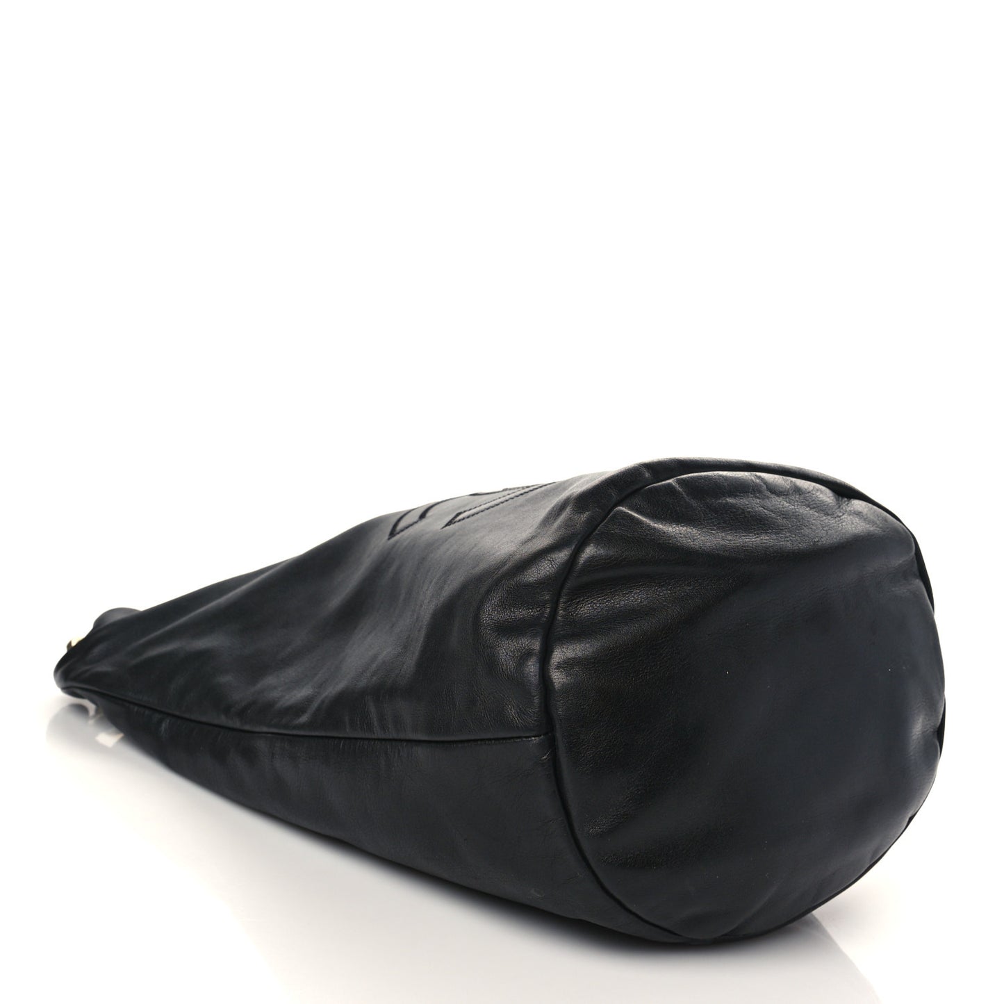 Calfskin Stitched CC Hobo Black