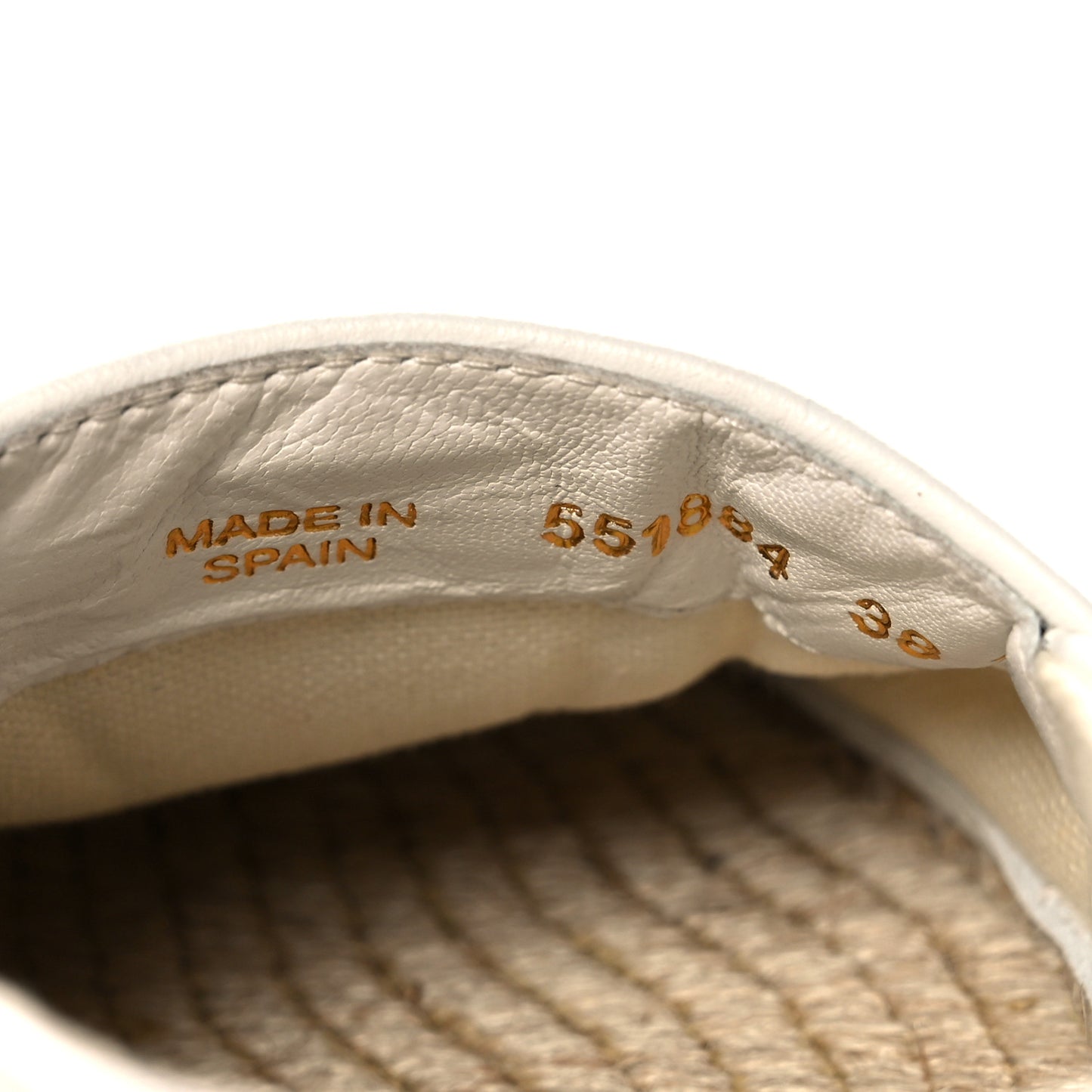 Nappa Matelasse GG Marmont Platform Espadrilles 38 Great White