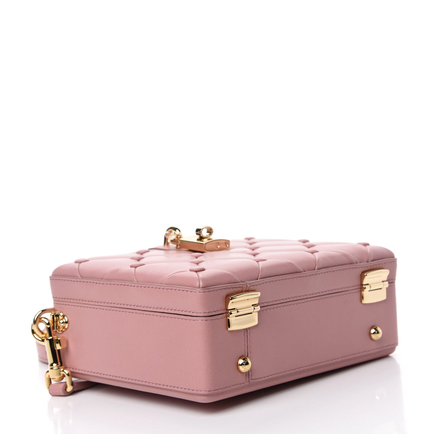 Lambskin Quilted Box Bag Pink