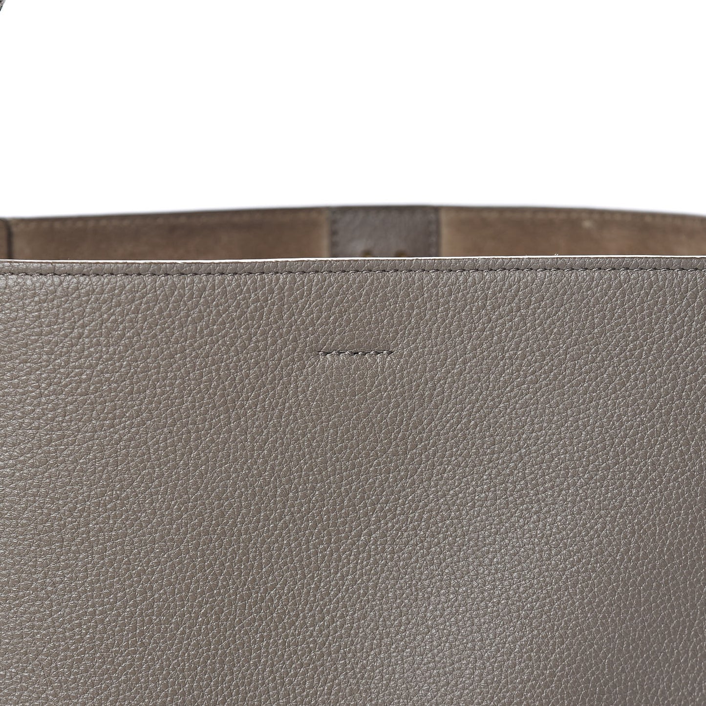 Soft Grained Calfskin Sangle Bucket Bag Taupe