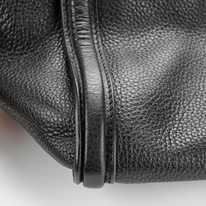 Alexander McQueen Pebbled Calfskin Large Skull Padlock Zip Around Tote Black 6 of 7