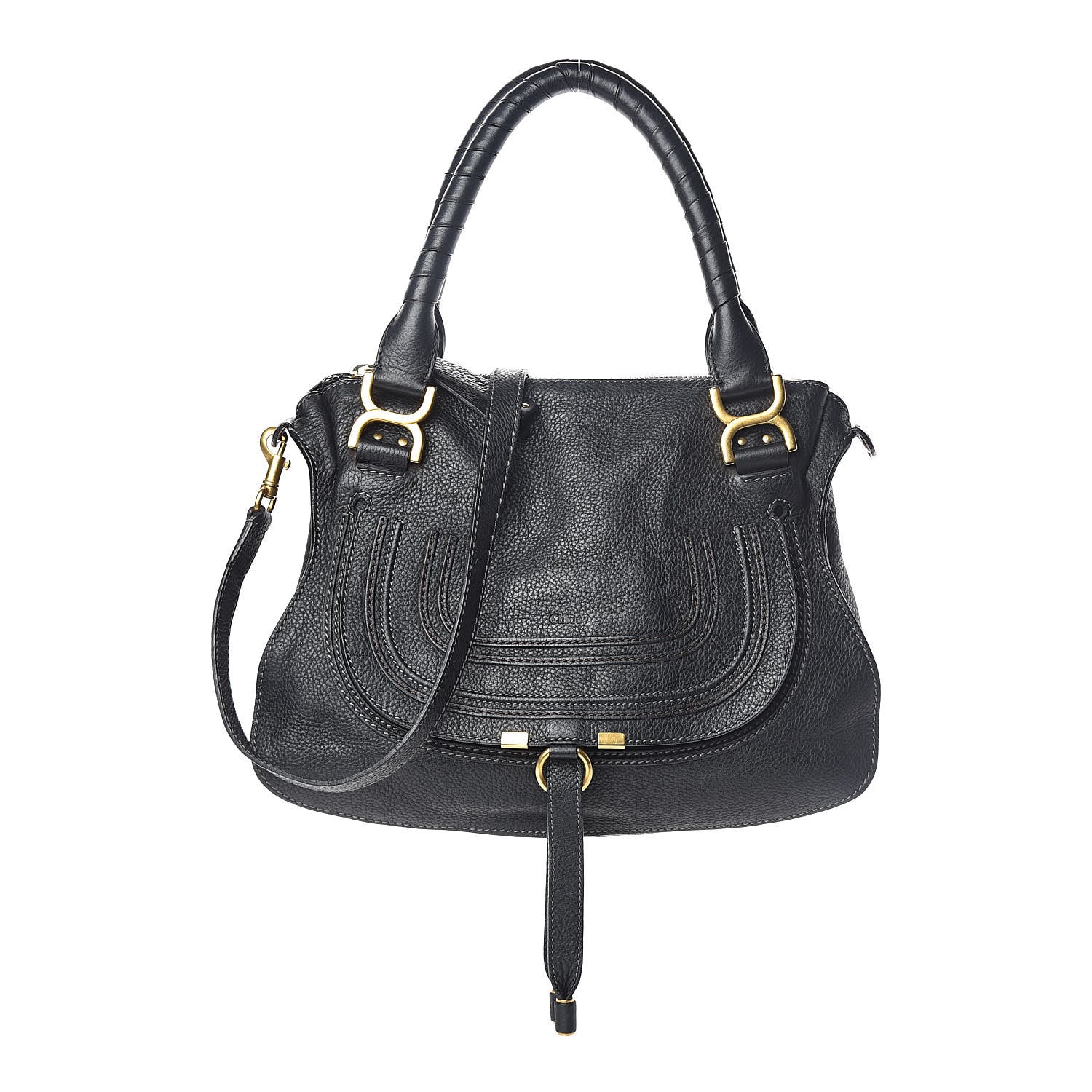 Chloe Calfskin Medium Marcie Satchel Black 1 of 9