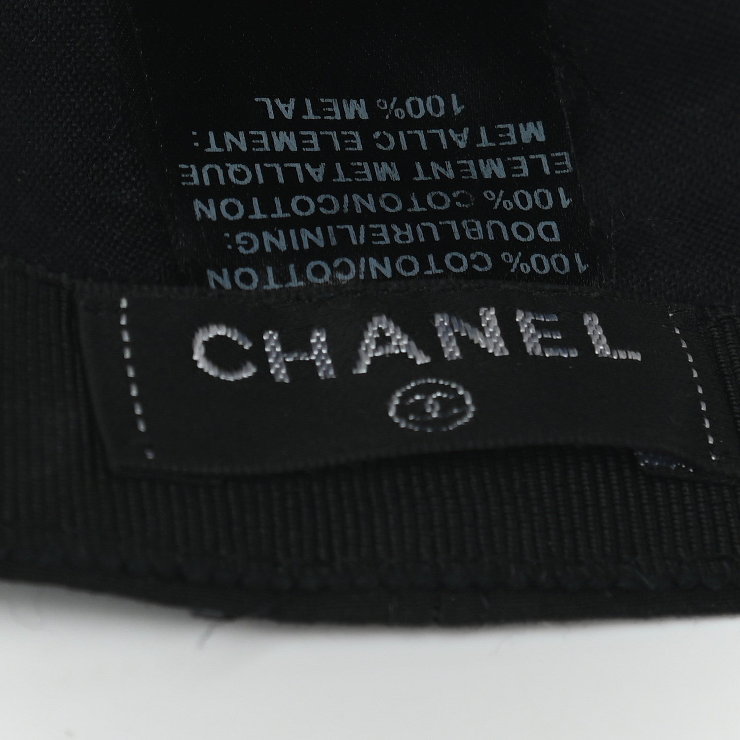 Chanel Cotton CC Cap Hat Black 8 of 8