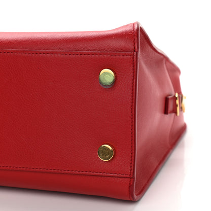 Saint Laurent Calfskin Small Monogram Cabas Red 10 of 10
