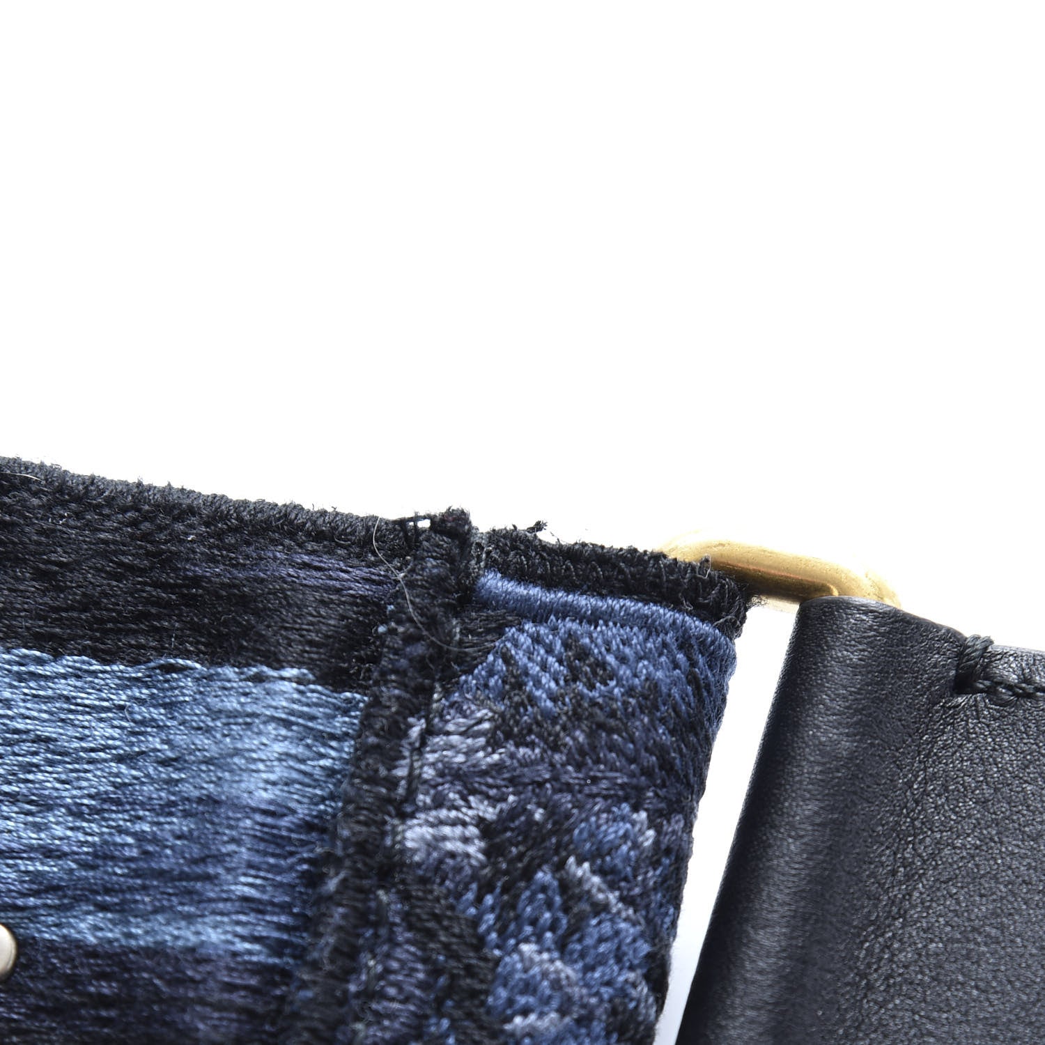 Christian Dior Canvas Embroidered Studded KaleiDiorscopic Adjustable Shoulder Strap Blue 5 of 6