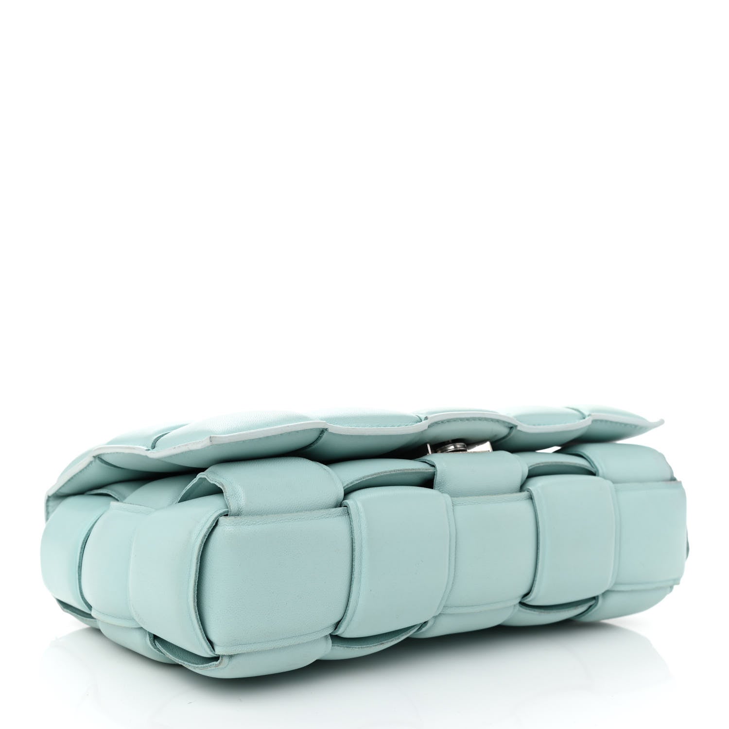 Bottega Veneta Lambskin Maxi Intreccio Padded Chain Cassette Crossbody Bag Spearmint 4 of 9