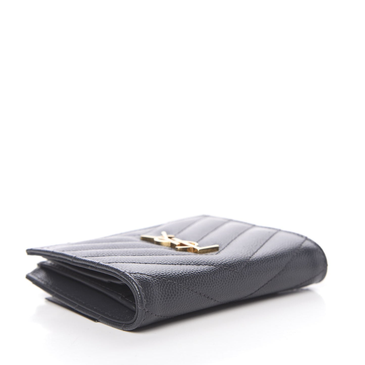 Grain De Poudre Matelasse Chevron Monogram Zipped Card Case Dark Smog