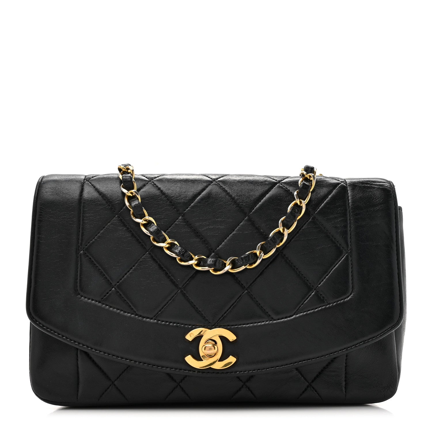 Chanel Lambskin Quilted Small Single Flap Black 1 of 16