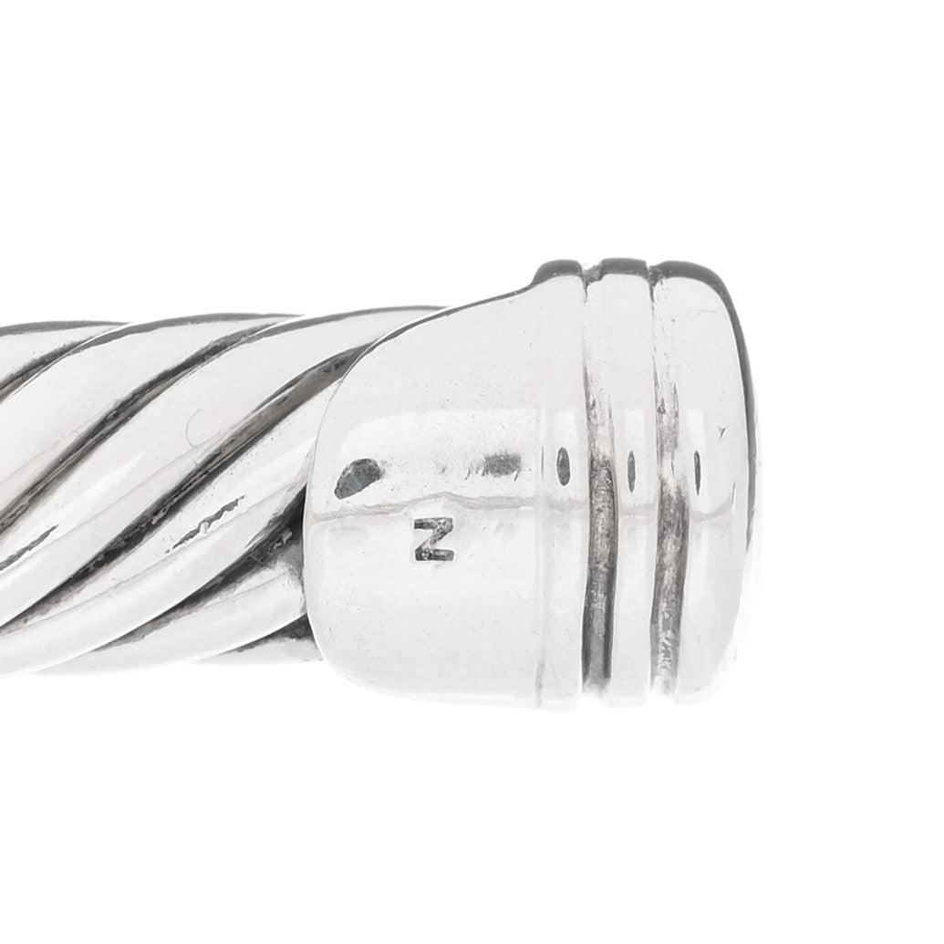 David Yurman Sterling Silver 14K Yellow Gold 5mm X Station Cable Bracelet 4 of 4