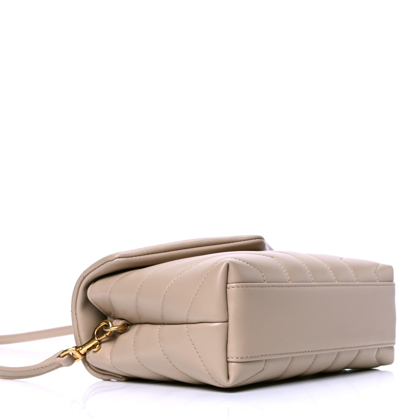 Calfskin Y Quilted Monogram Toy Loulou Crossbody Bag Dark Beige