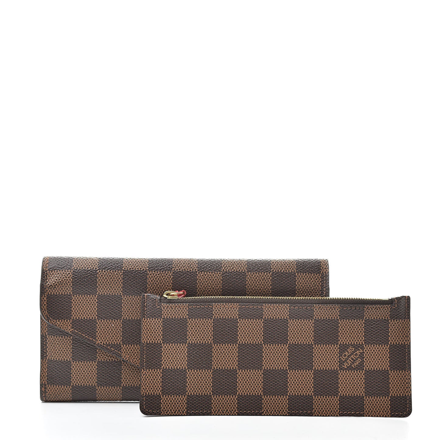 Damier Ebene Josephine Wallet Red