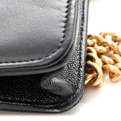 Chanel Caviar Quilted Chain Around Boy Wallet On Chain WOC Black 12 of 13