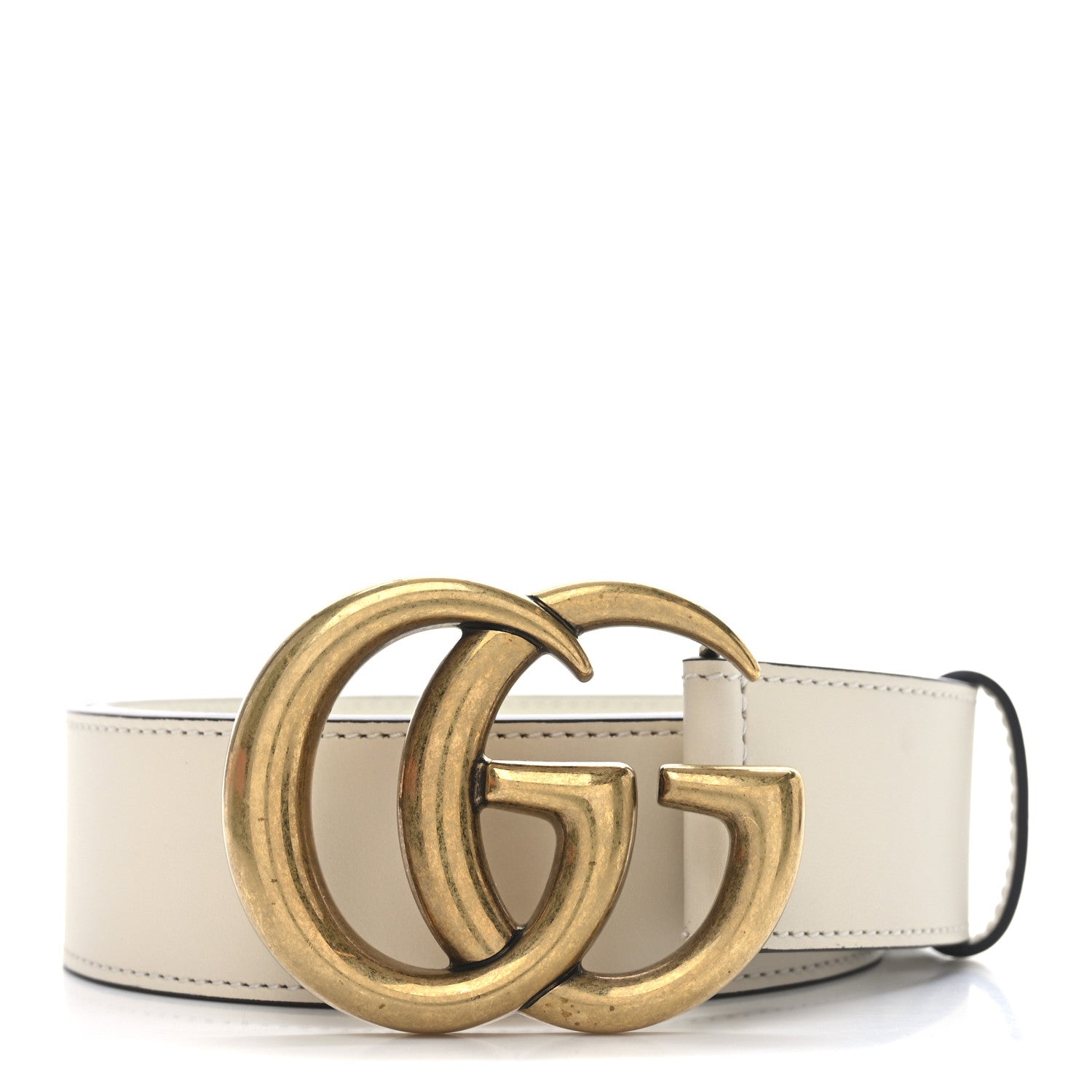 Gucci Calfskin Double G 40mm Belt 75 30 Mystic White 1 of 5
