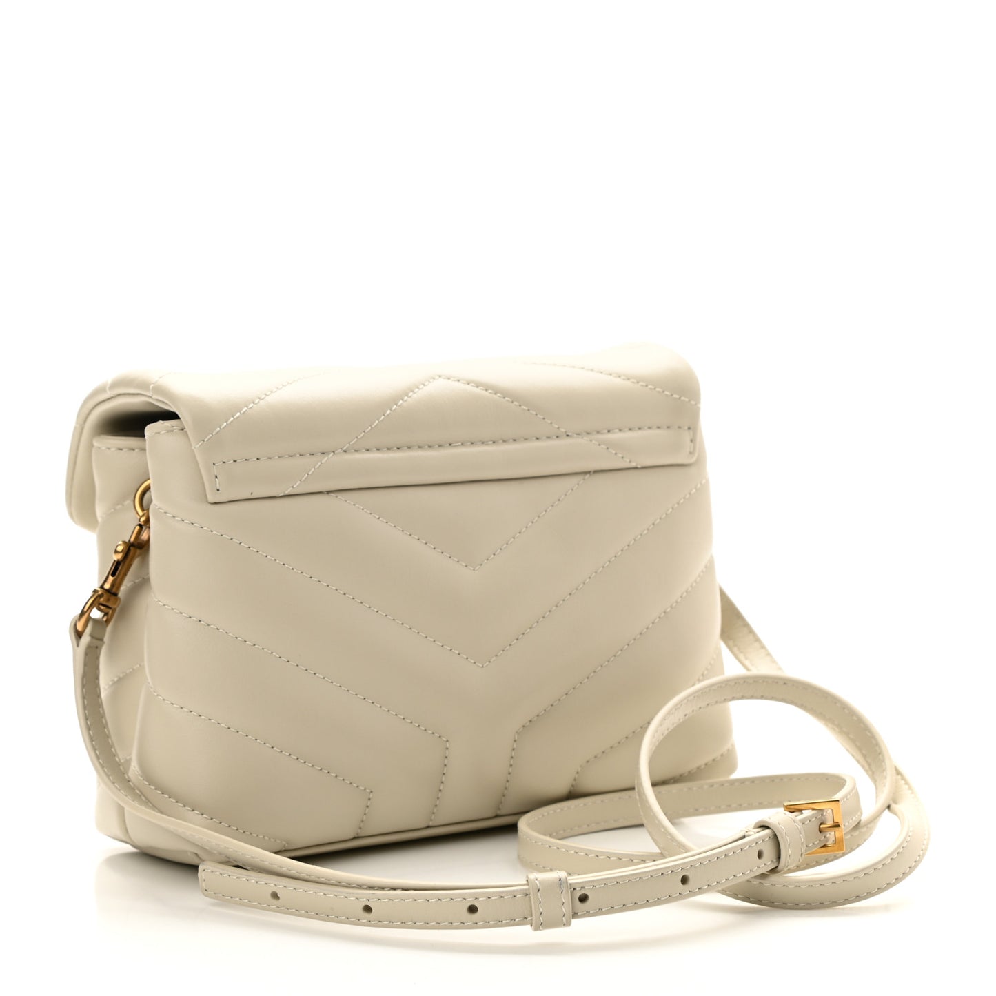Calfskin Y Quilted Monogram Toy Loulou Crossbody Bag Crema Soft