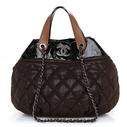Chanel Iridescent Calfskin Quilted Large In The Mix Tote Dark Brown 1 of 10