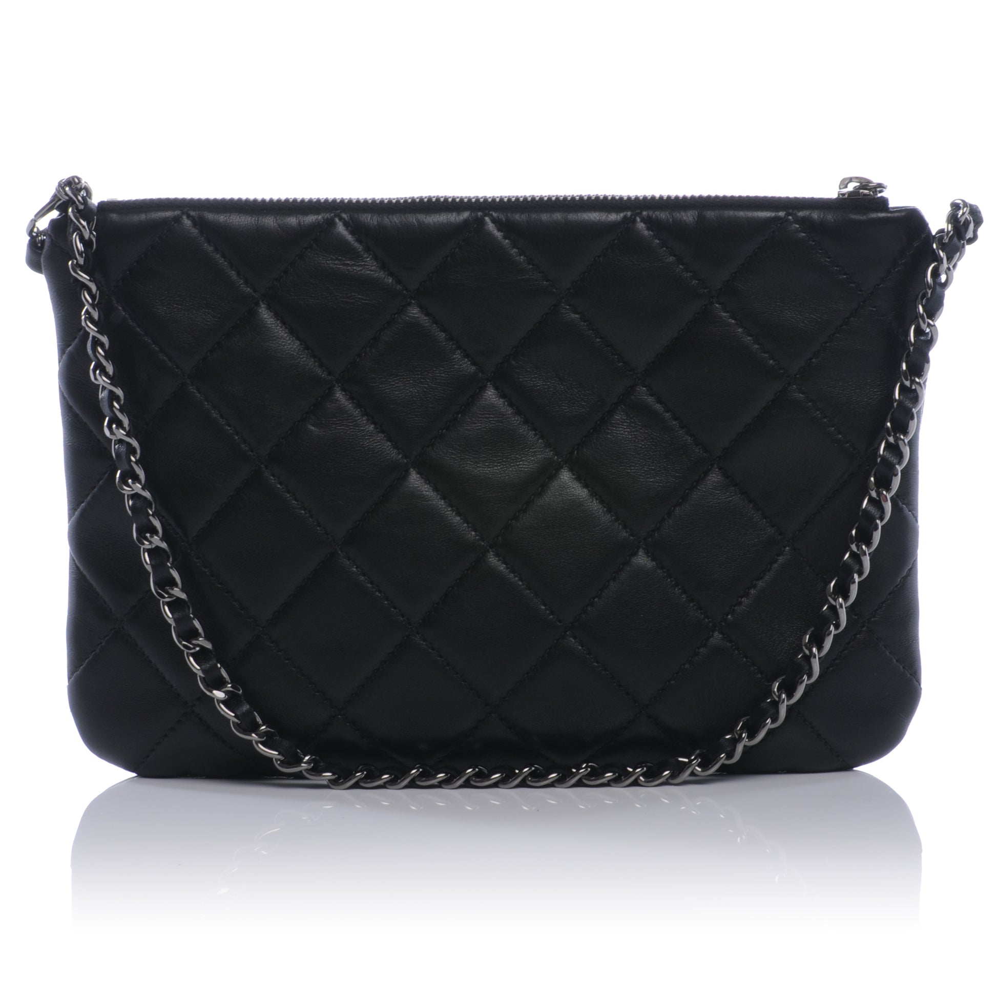 Chanel Lambskin Mineral Nights Flap Wristlet Black 3 of 11