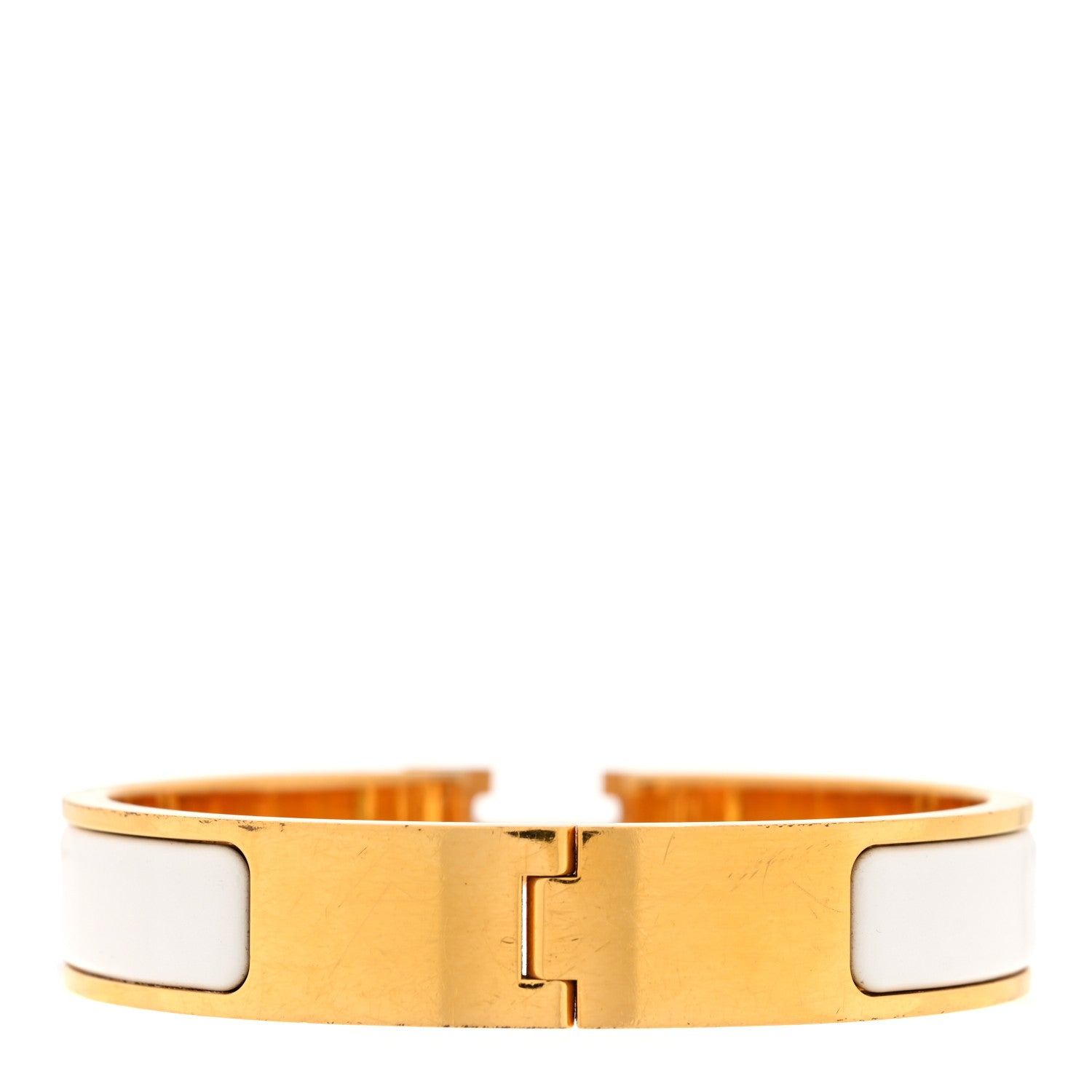 Hermes Enamel Narrow Clic Clac H Bracelet PM White 3 of 4