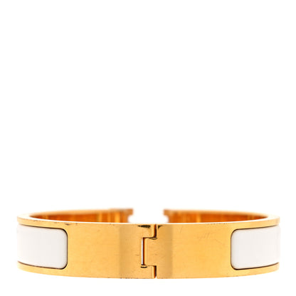 Hermes Enamel Narrow Clic Clac H Bracelet PM White 3 of 4