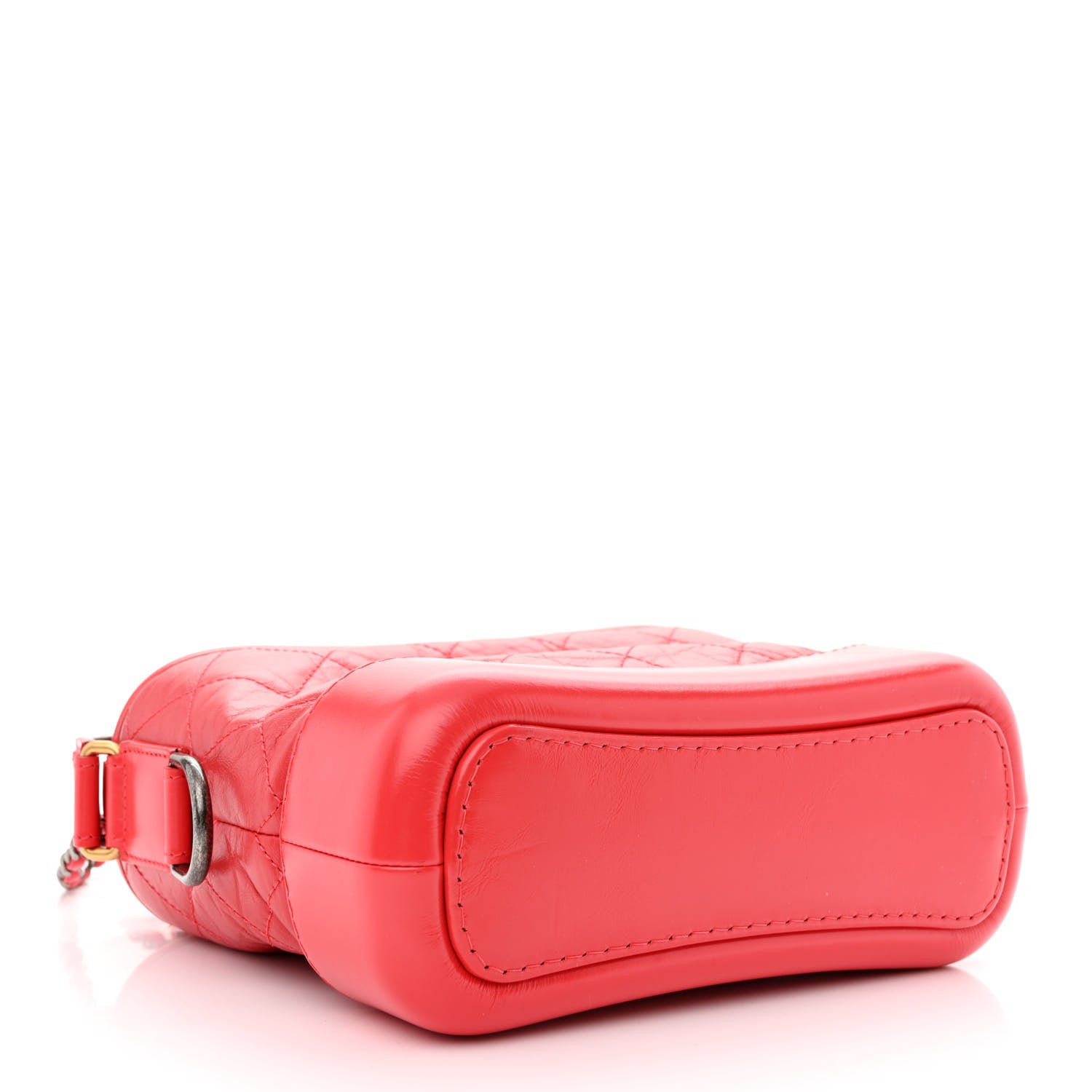Chanel Aged Calfskin Quilted Small Gabrielle Hobo Red 4 of 10