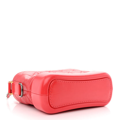 Chanel Aged Calfskin Quilted Small Gabrielle Hobo Red 4 of 10