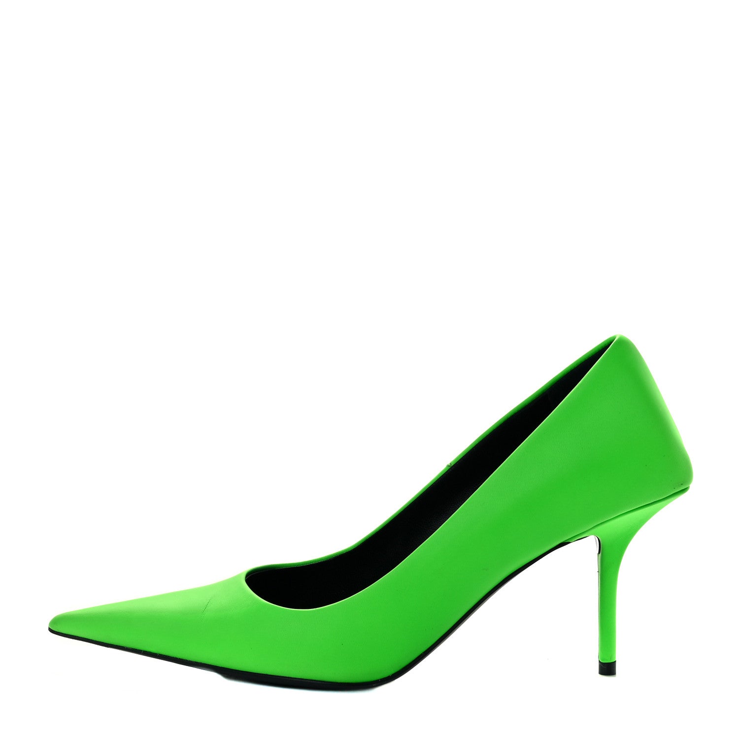 Balenciaga Soft Nappa Square Knife 80mm Pumps 37 Neon Green 1 of 9