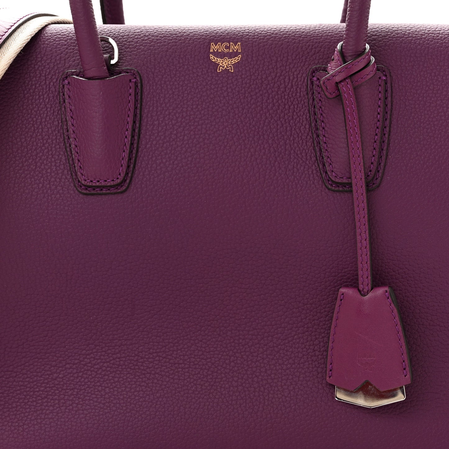 Grained Calfskin Medium Milla Tote Mystic Purple