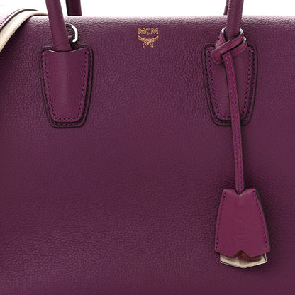 MCM Grained Calfskin Medium Milla Tote Mystic Purple 8 of 14