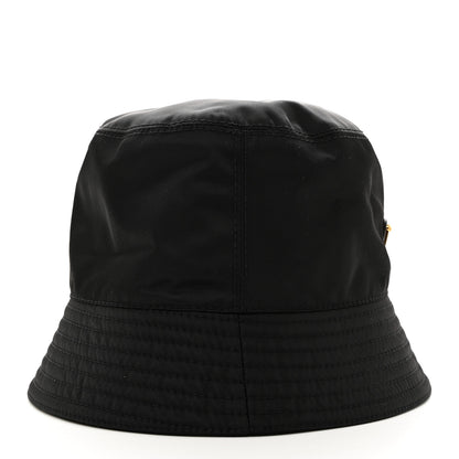 Prada Re-Nylon Metal Triangle Logo Womens Bucket Hat S Black 3 of 8