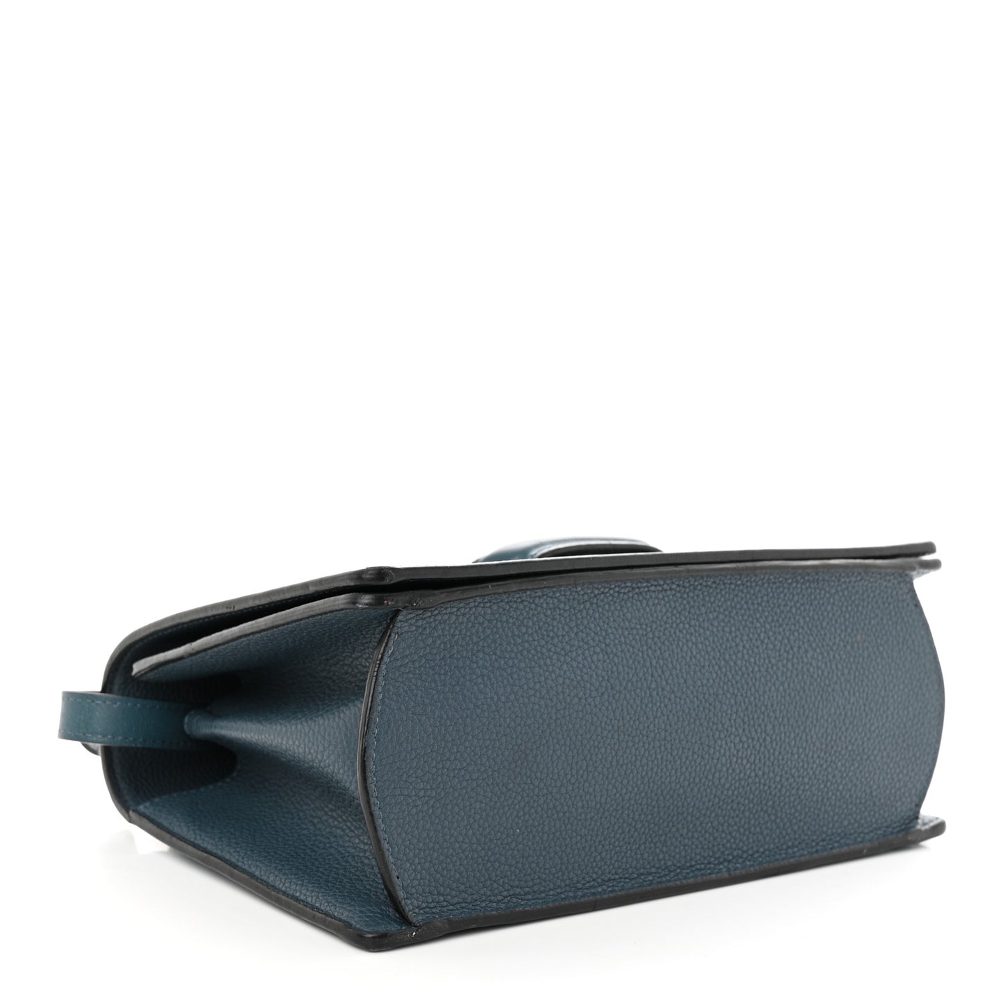 Grained Calfskin Medium Barcelona Shoulder Bag Indigo
