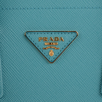 Prada Saffiano Cuir Small Double Bag Turchese Acquamarina 6 of 9