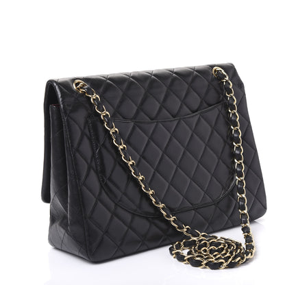 Chanel Lambskin Quilted Maxi Single Flap Black 2 of 10