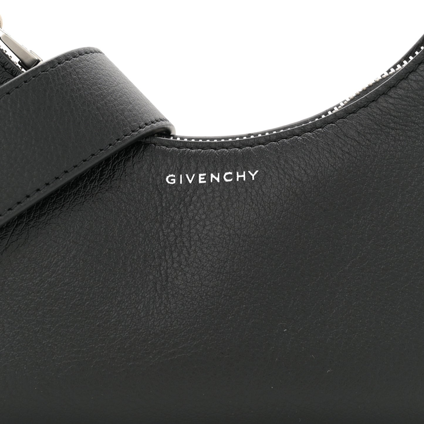Smooth Calfskin Mini Moon Cut Out Shoulder Bag Black