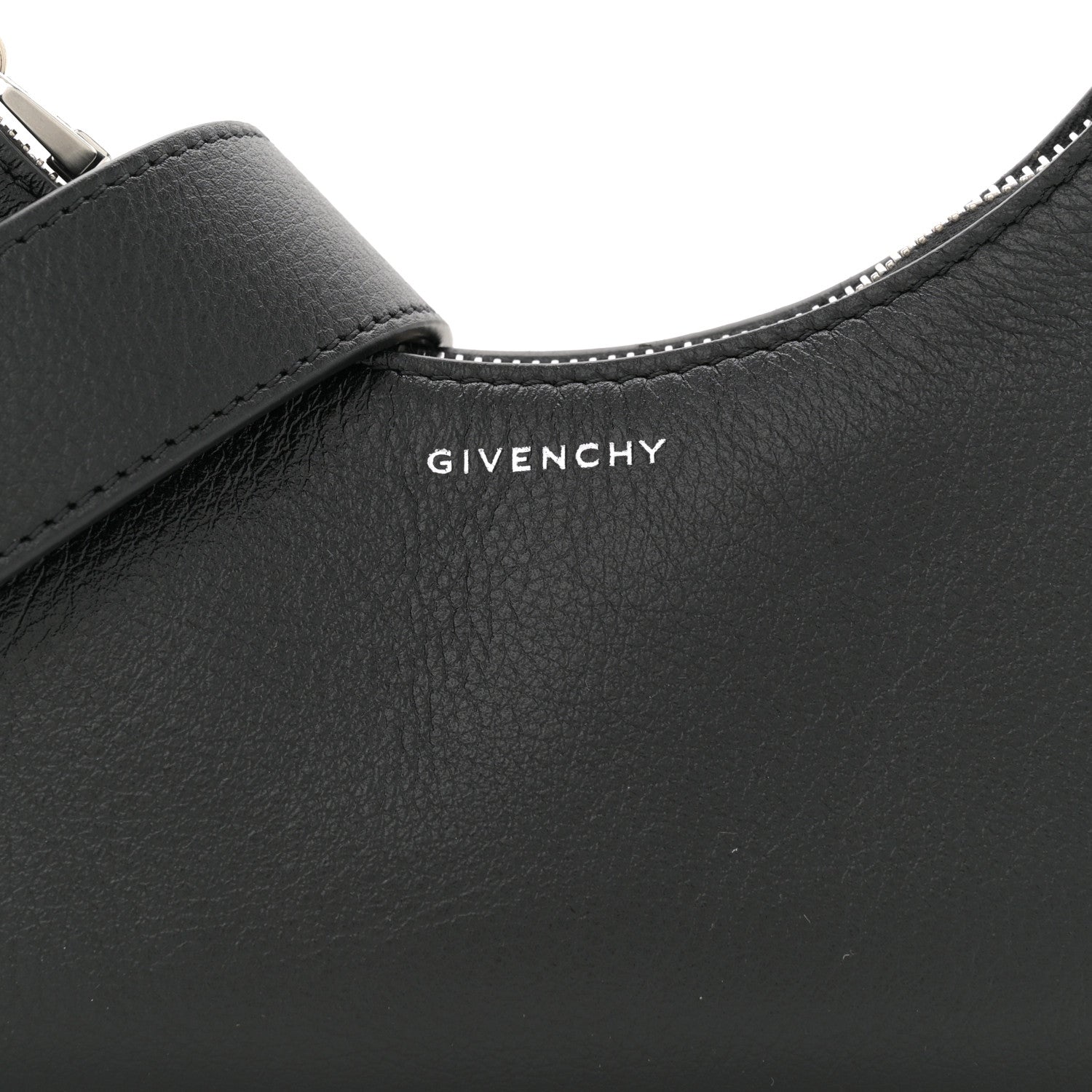 Givenchy Smooth Calfskin Mini Moon Cut Out Shoulder Bag Black 8 of 11