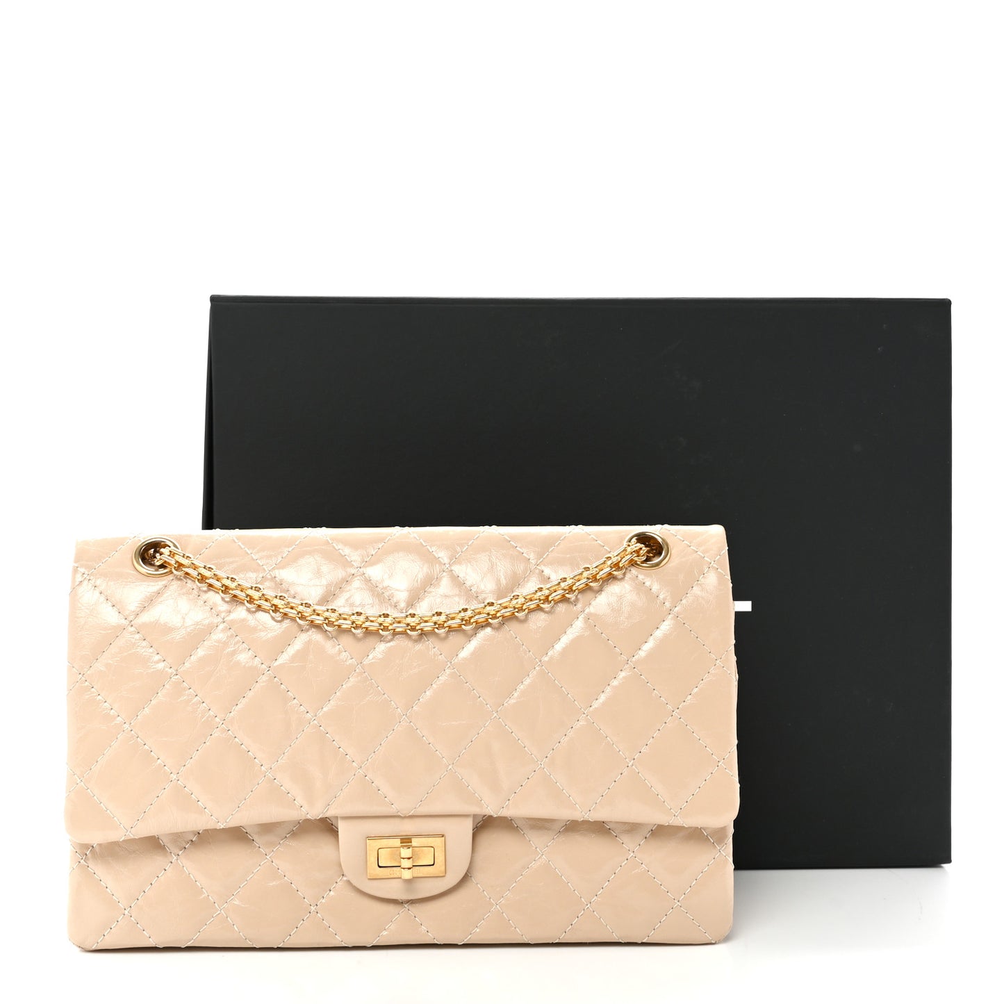 Glazed Calfskin Quilted 2.55 Reissue 226 Flap Light Beige