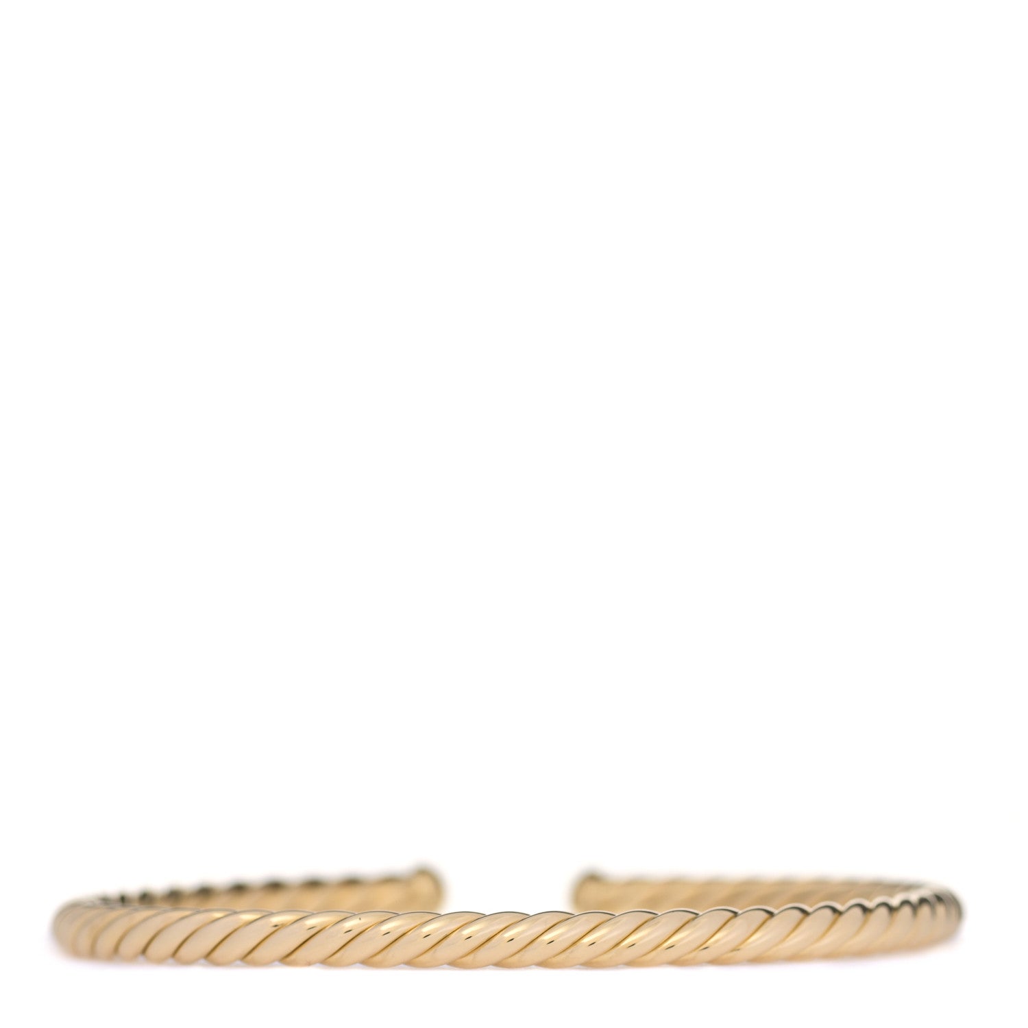 David Yurman 18K Yellow Gold 4mm Cablespira Bracelet 3 of 6