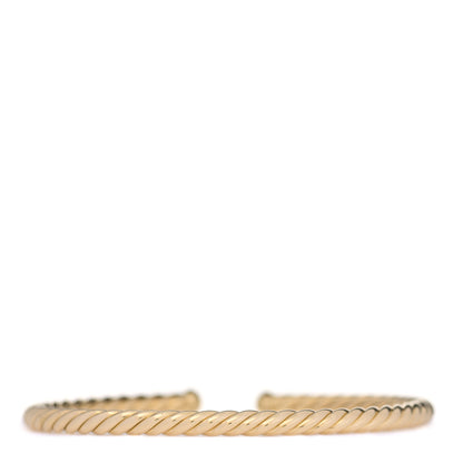 David Yurman 18K Yellow Gold 4mm Cablespira Bracelet 3 of 6