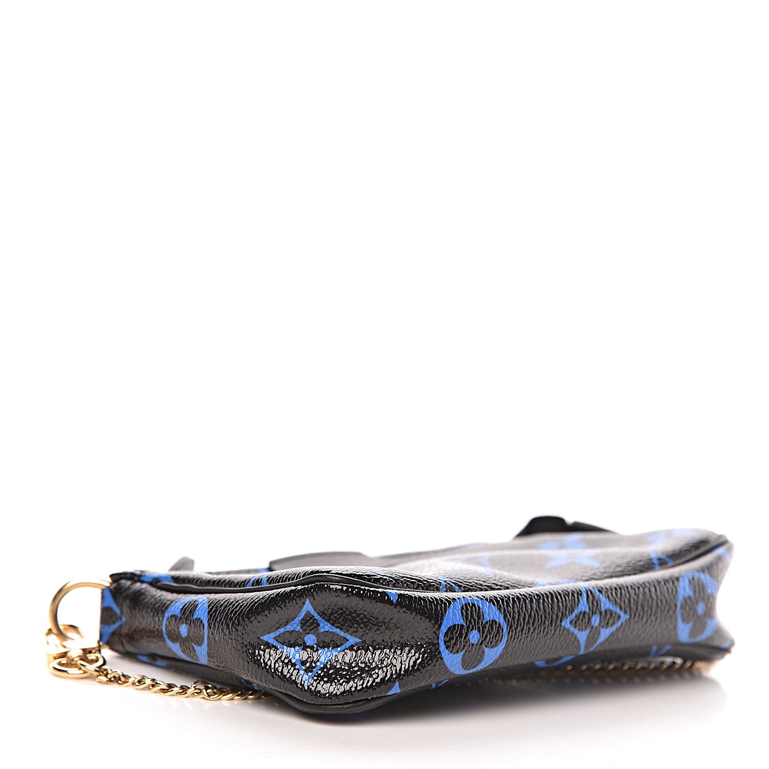 Louis Vuitton Colored Monogram Mini Pochette Accessories Blue Black 4 of 10
