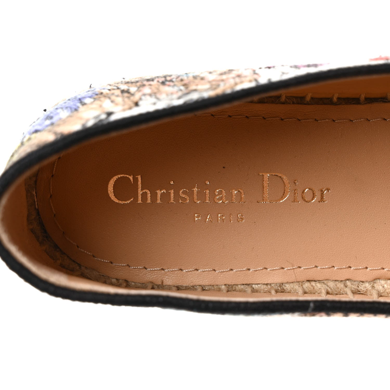 Christian Dior Canvas Mille Fleurs Embroidered Granville Espadrille 39 Multicolor 7 of 8