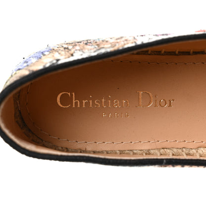 Christian Dior Canvas Mille Fleurs Embroidered Granville Espadrille 39 Multicolor 7 of 8
