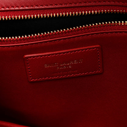 Saint Laurent Smooth Calfskin Le Maillon Satchel Rouge Eros 6 of 8
