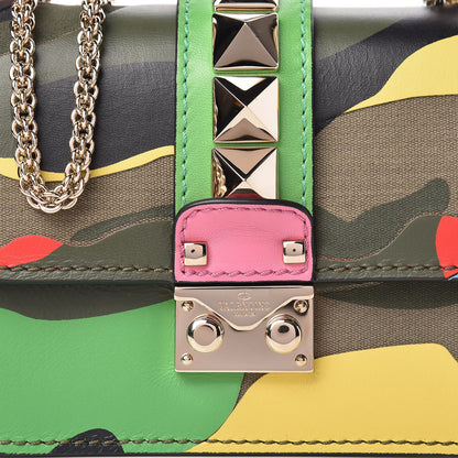 Valentino Garavani Nappa Canvas Camouflage Mini Glam Lock Rockstud Flap Multicolor 10 of 11