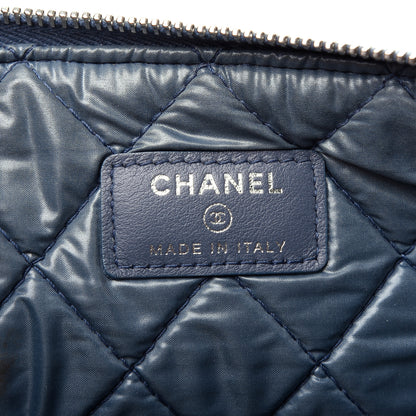 Chanel Canvas Sequins Large Deauville Cosmetic Pouch Navy 6 of 8