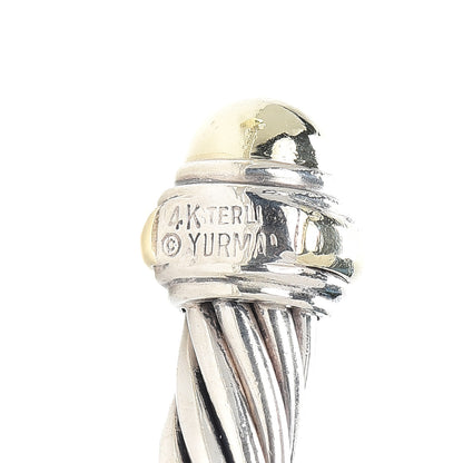 David Yurman Sterling Silver 14K Yellow Gold 7mm Cable Classics Bracelet 6 of 6