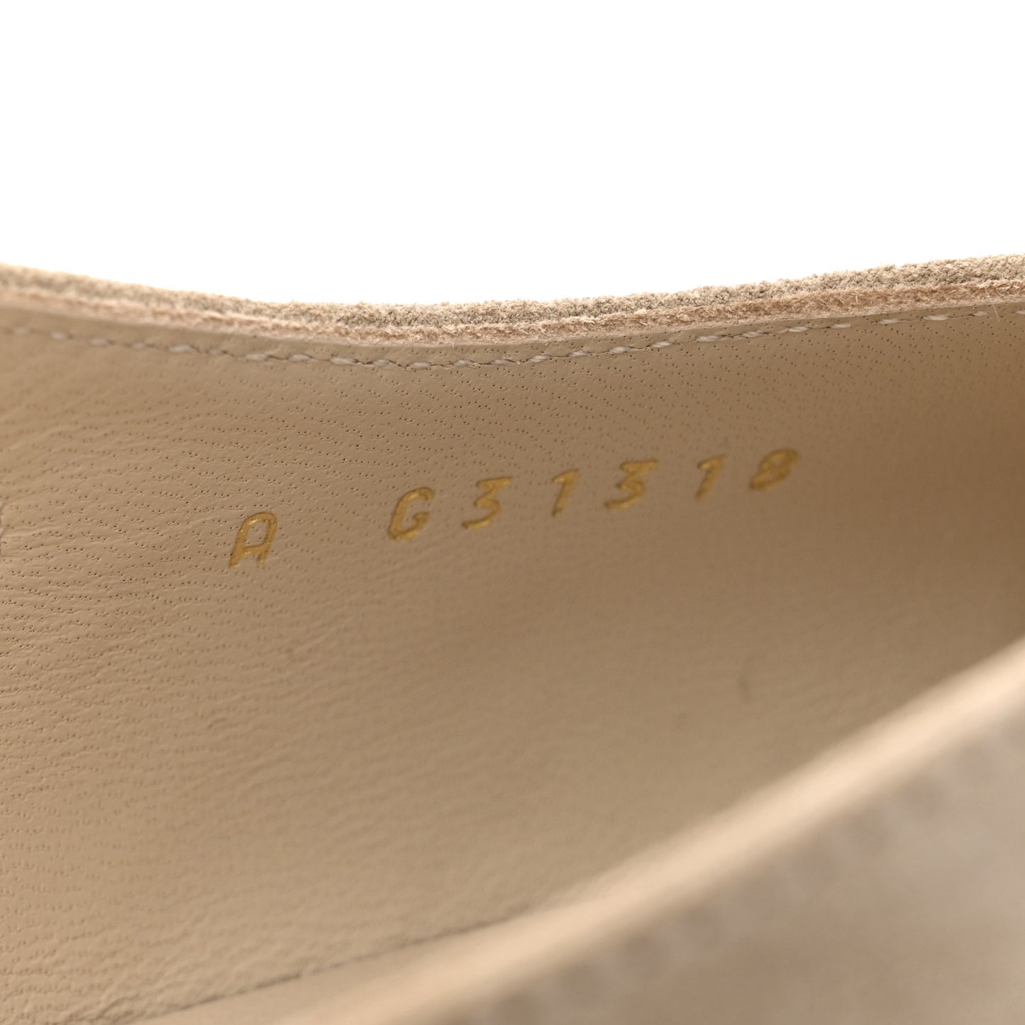 Suede Cap Toe CC Slingback Pumps 38 Ivory Light Beige