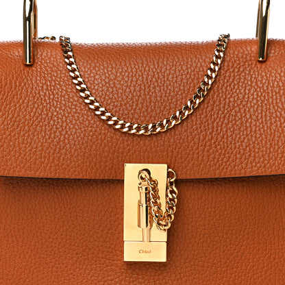Chloe Grained Lambskin Mini Drew Shoulder Bag Caramel 7 of 10