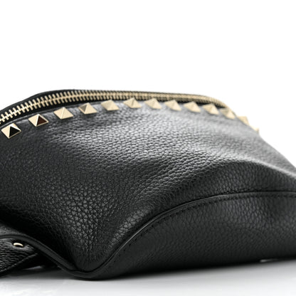 Valentino Garavani Grainy Calfskin Rockstud Belt Bag Black 8 of 11